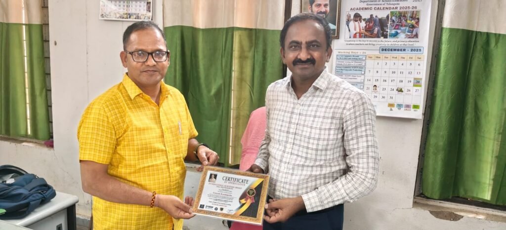 కందగట్ల గణేష్‌కు అంతర్జాతీయ పురస్కారం