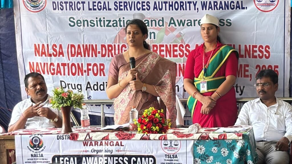 “నో–గో–టెల్ పాటించండి.. డ్రగ్స్‌కు దూరంగా ఉండండి:  వరంగల్ జిల్లా న్యాయ సేవాధికార సంస్థ,కార్యదర్శి కందుకూరి పూజ